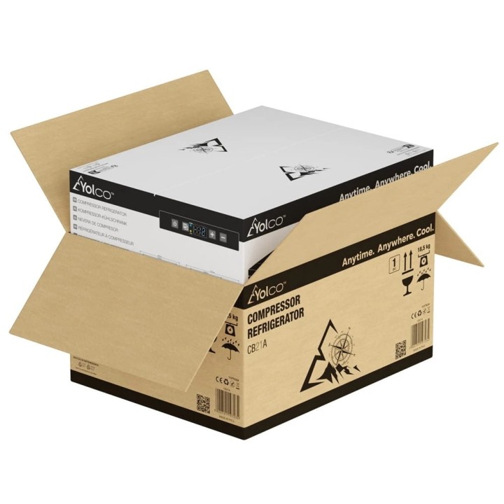 Yolco CB21A 20 L drawer compressor fridge, 12/24V DC