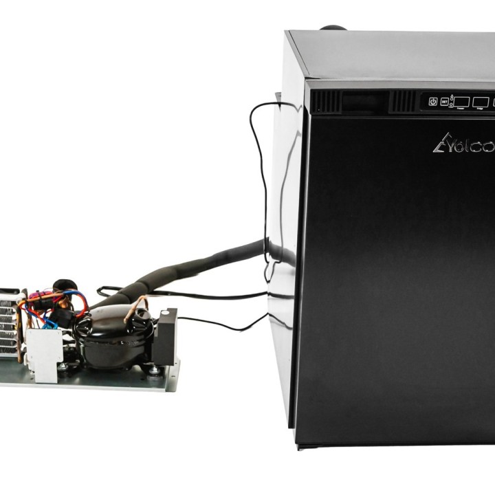 Yolco RL75M Black 72 L built-in fridge with freezer