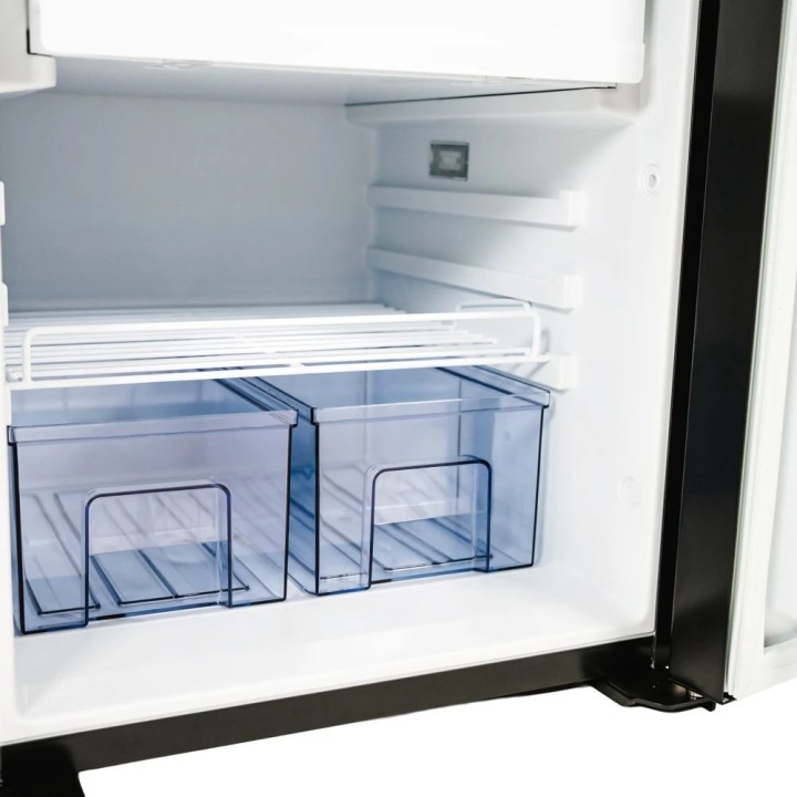 Yolco RL75M Black 72 L built-in fridge with freezer