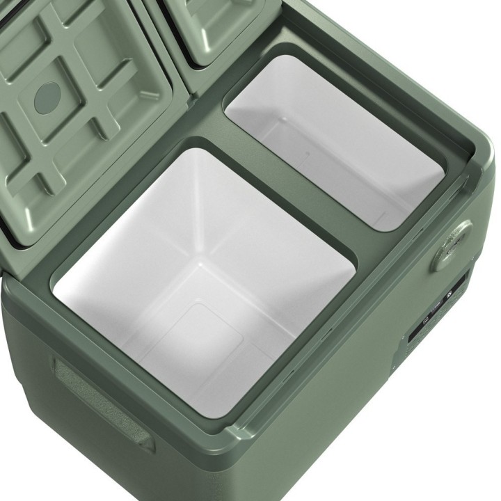 Yolco DX40 Pistachio 39 L dual-zone portable fridge