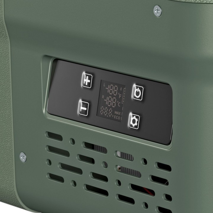Yolco DX40 Pistachio 39 L dual-zone portable fridge