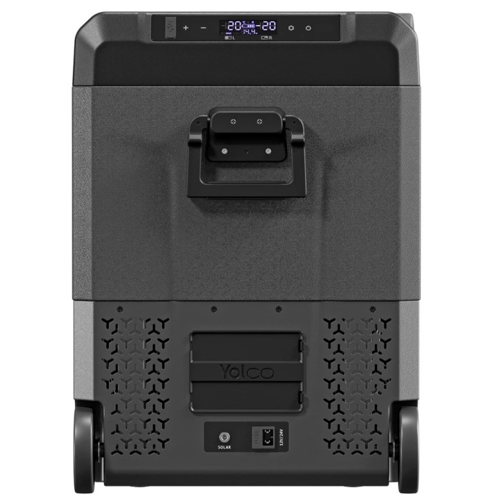 Yolco TCX60 Space Grey 60 L dual-zone fridge on wheels
