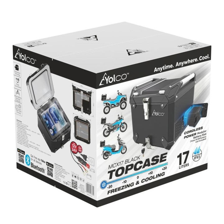 Yolco MCX17 Black 17 L compressor motorcycle topcase
