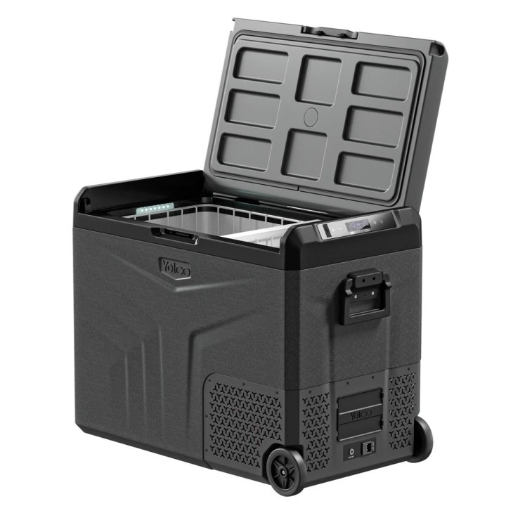 Yolco TCX60 Space Grey 60 L dual-zone fridge on wheels