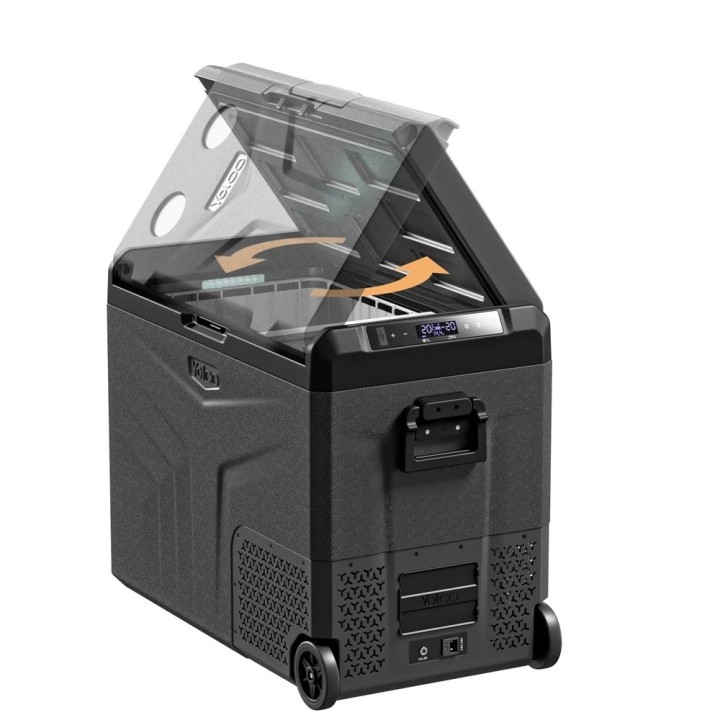 Yolco TCX60 Space Grey 60 L dual-zone fridge on wheels