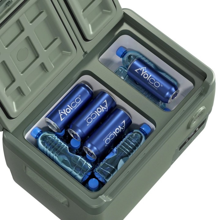 Yolco DX30 Pistachio 30 L dual-zone portable fridge