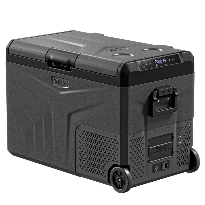 Yolco TCX50 Space Grey 50 L dual-zone fridge on wheels