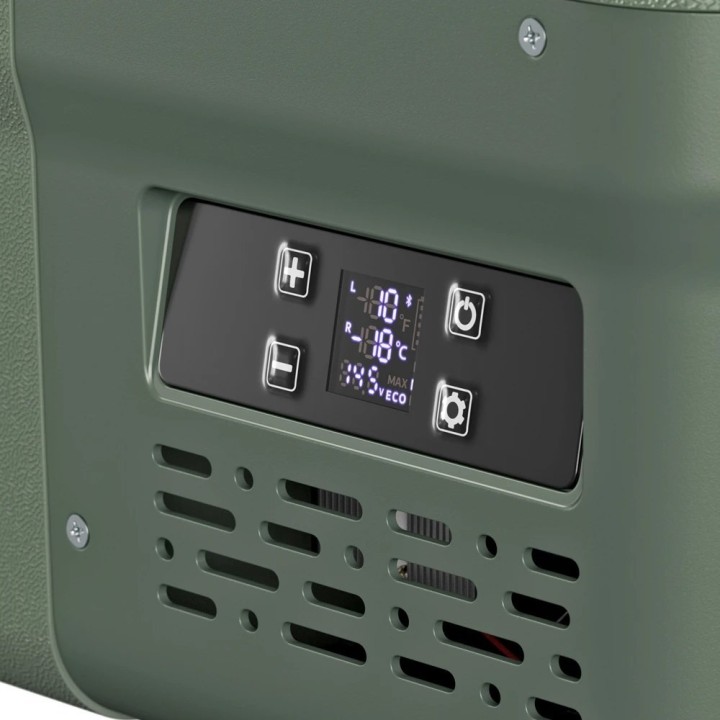 Yolco DX30 Pistachio 30 L dual-zone portable fridge