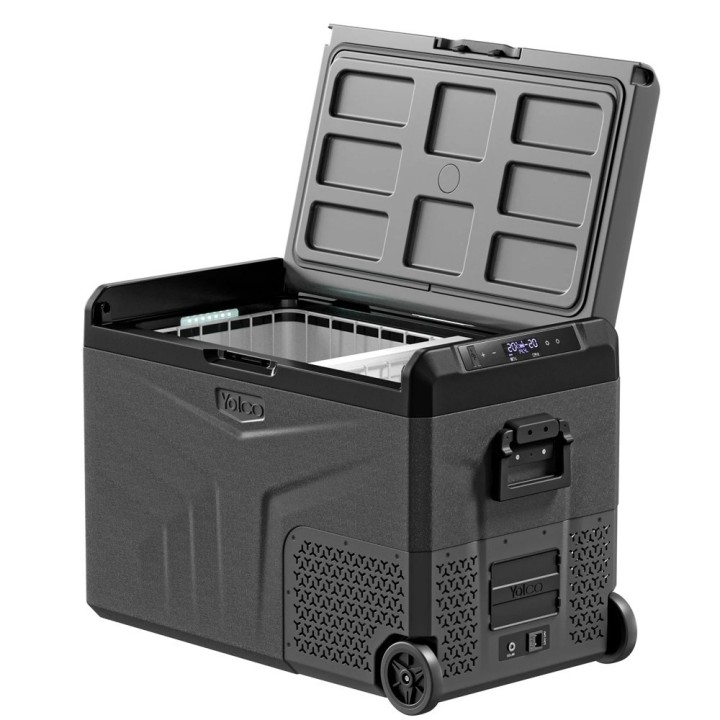 Yolco TCX50 Space Grey 50 L dual-zone fridge on wheels