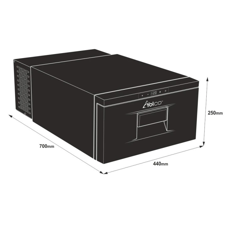 Yolco CB20M 20 L compressor fridge for camper installs