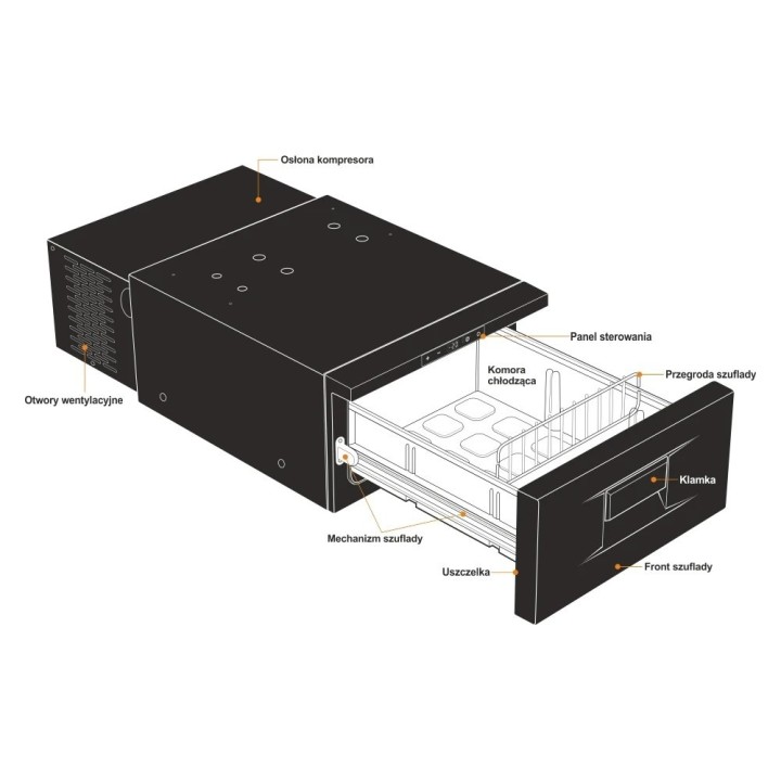 Yolco CB20M 20 L compressor fridge for camper installs