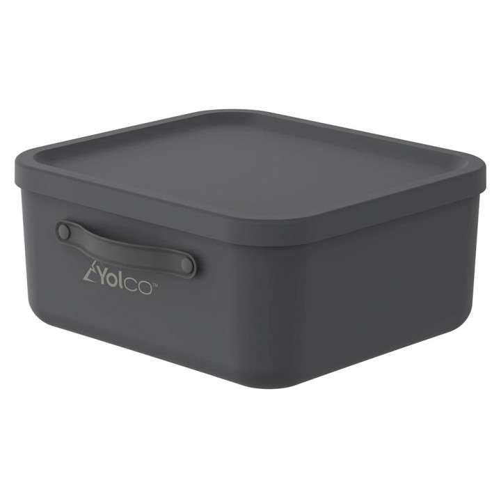 Graphite grey Yolco Mythen 20 l box with lid, handles