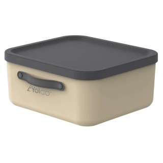Yolco Mythen 20 l beige crate with lid, handles, recycled