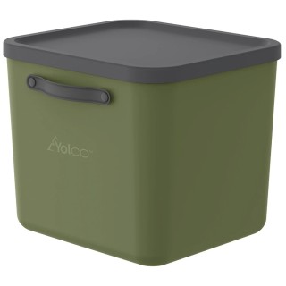 Yolco Mythen 40 l olive green lidded plastic box, handles