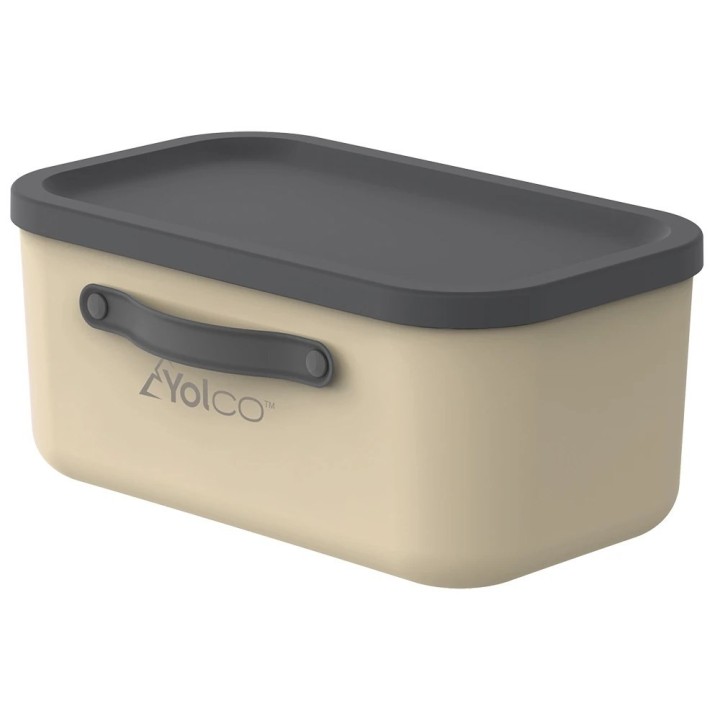 Lidded box Yolco Mythen 12 l, beige, handles, recycled