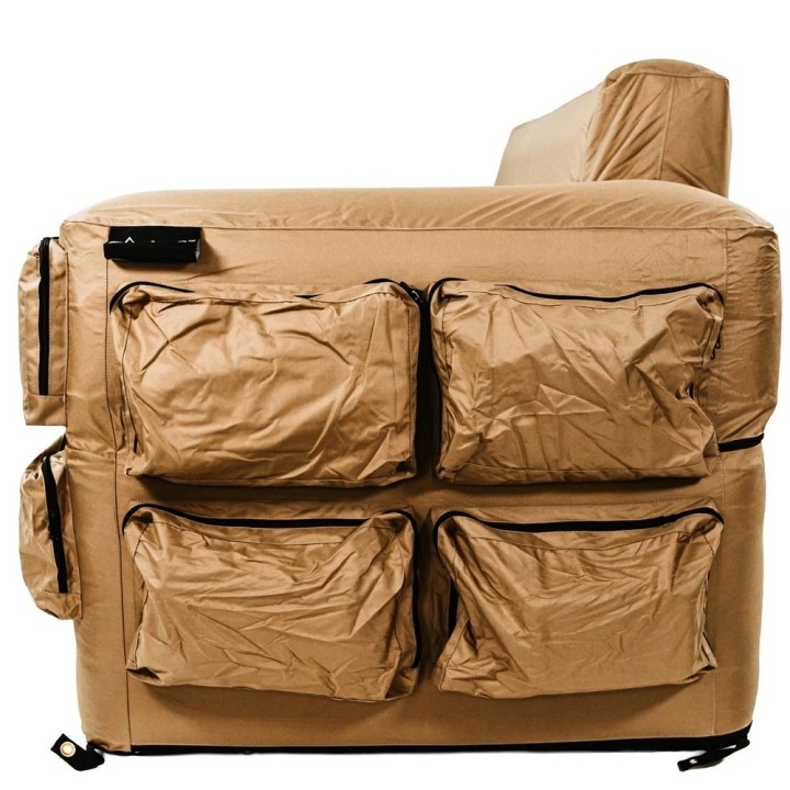 Yolco GS6KW Inflatable Sofa with Side Pockets, 218.5 cm Wide, 300 kg - view 6