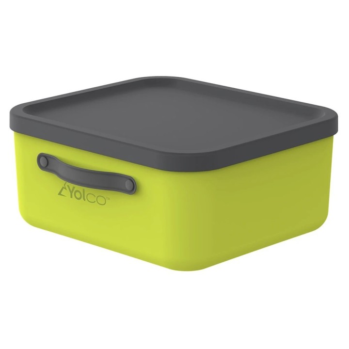 Yolco Mythen 20 l lime green storage box with lid, handles