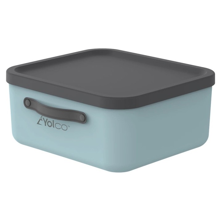 Yolco Mythen 20 l light blue lidded plastic box, handles