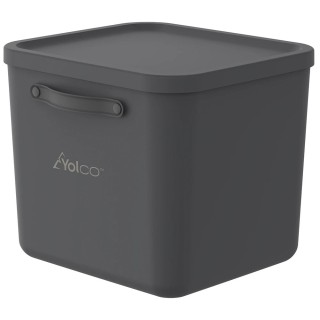 Lidded box Yolco Mythen 40 l, graphite grey, handles