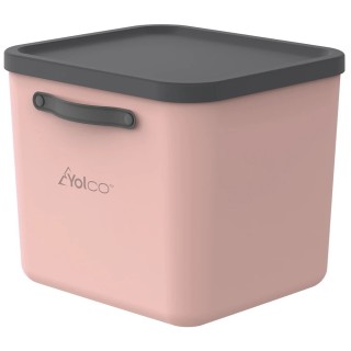 Yolco Mythen 40 l pink storage box with lid, handles