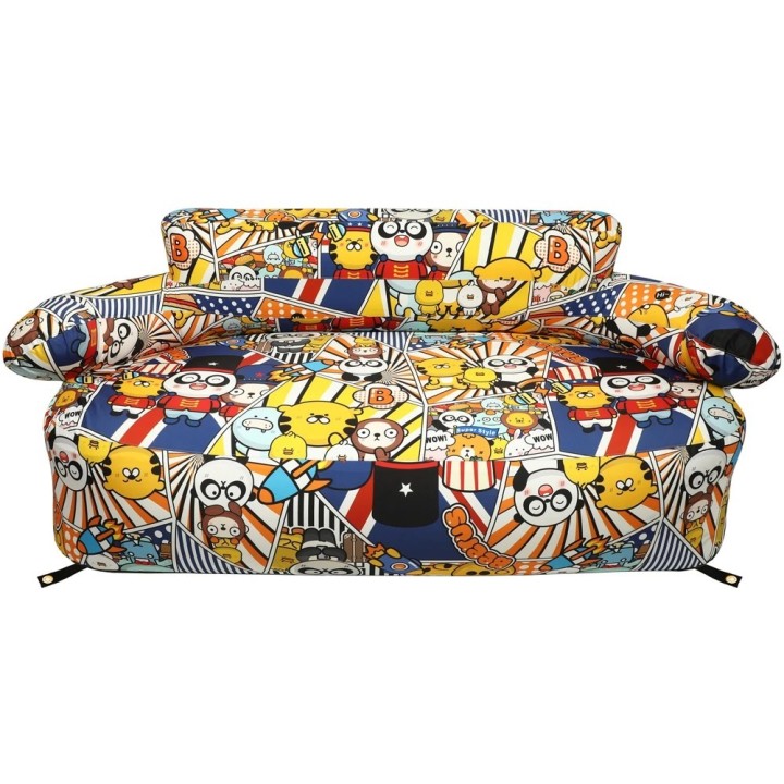 Yolco GS2W Inflatable Sofa with Colourful Print, 171 cm Wide, 400 kg Load - view 4