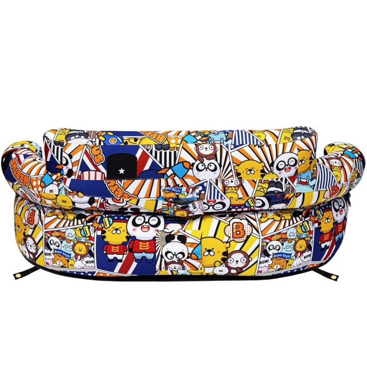 Yolco GS2W Inflatable Sofa with Colourful Print, 171 cm Wide, 400 kg Load - view 6