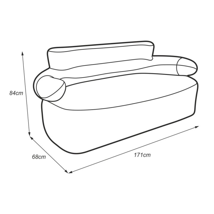 Yolco GS2W Inflatable Sofa with Colourful Print, 171 cm Wide, 400 kg Load - view 20