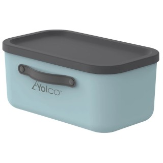 Light blue Yolco Mythen 12 l box with lid, handles