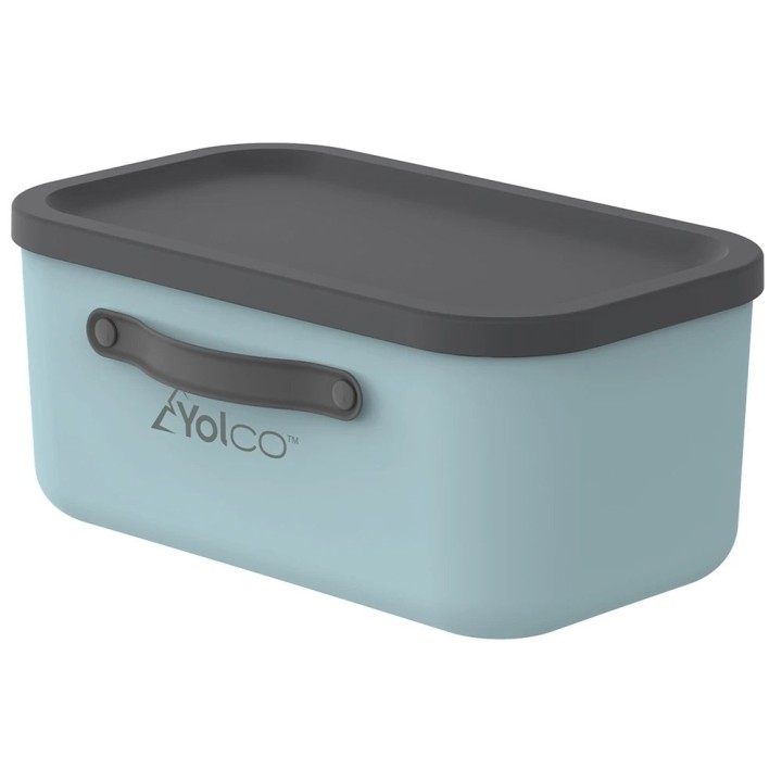 Light blue Yolco Mythen 12 l box with lid, handles