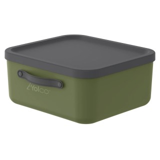 Lidded box Yolco Mythen 20 l, olive green, handles
