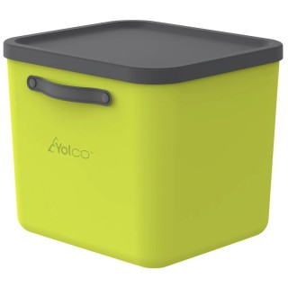 Yolco Mythen 40 l lime green crate with lid, handles