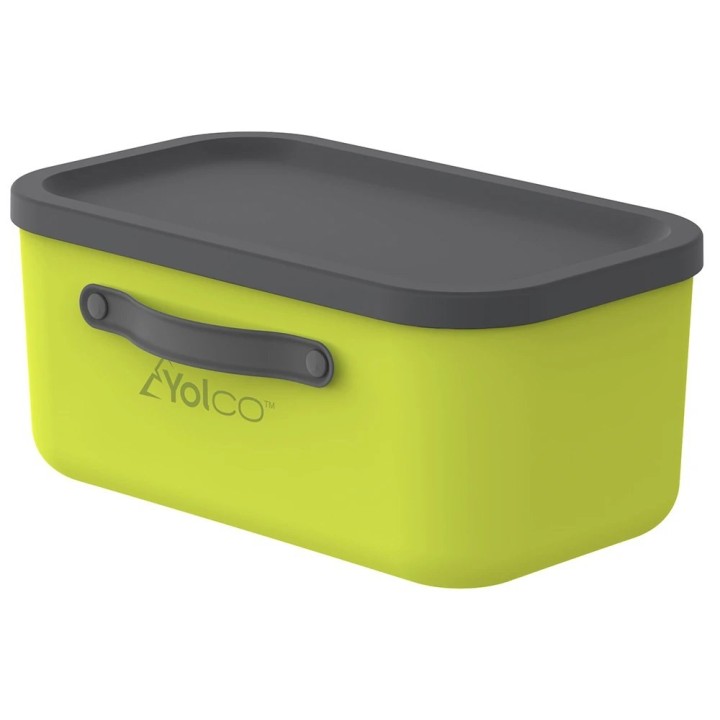 Yolco Mythen 12 l lime green storage box with lid, handles