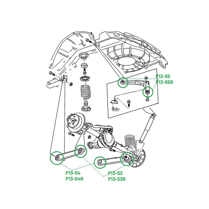 Polyurethane rear upper control arm bushing - "sergeant" Kalgum - view 2
