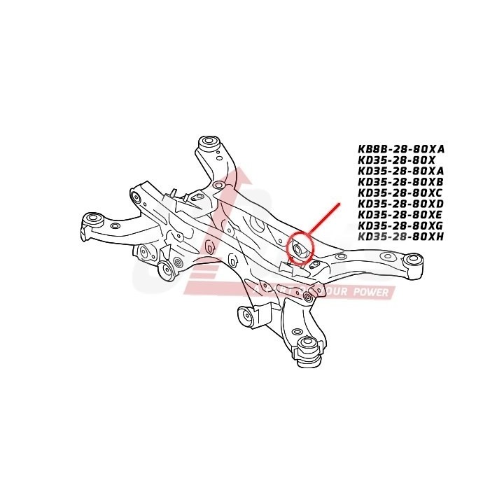 Bushing for main gearbox mounting Mazda CX5 Kalgum - view 9