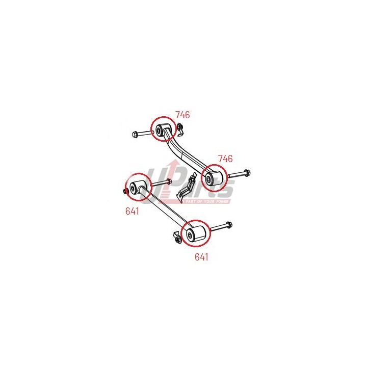 Rear suspension bushing kit Jeep Wrangler JL Kalgum - view 6