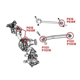 Front lower control arm bushings Jeep Wrangler JL (IV) Kalgum - view 2