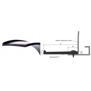 Fender flares POSK55 +5.5 cm, set of 4 x 1.5 m Kalgum