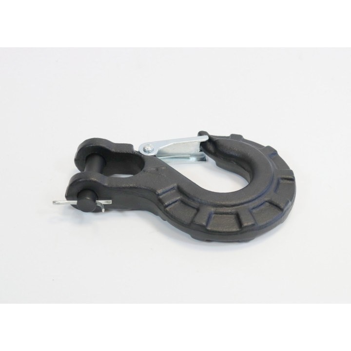 Clevis hook with safety latch, black - Kangaroo | Kangaroowi