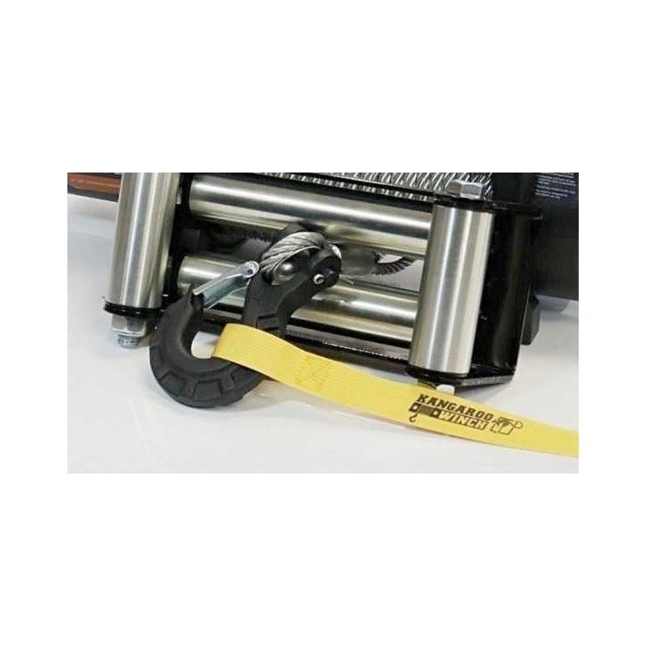 Clevis hook with safety latch, black - Kangaroo | Kangaroowi