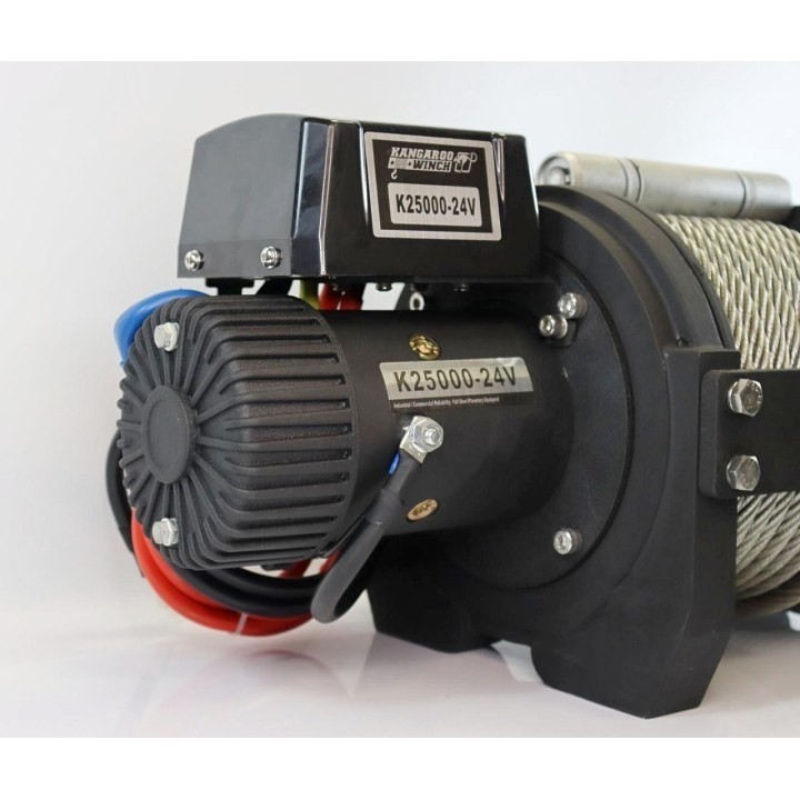 Kangaroowinch K25000 24V winch - 14 mm x 26.5 m rope, roller fairlead, tensioner, corded remote - view 5