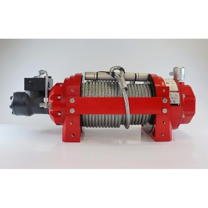 Hydraulic winch KWH15000 PRO EN14492-1 with steel rope, hook and tensioner Kangaroowinch - view 3