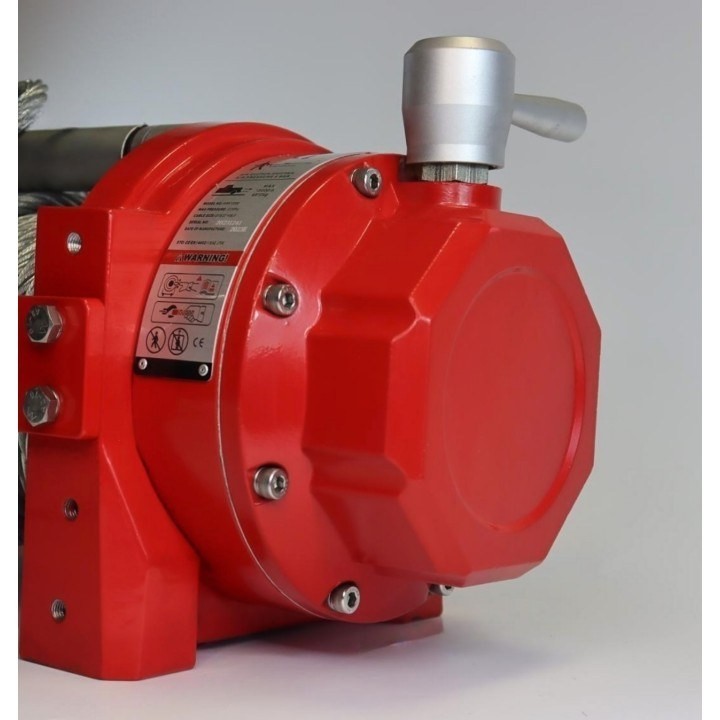 Hydraulic winch KWH15000 PRO EN14492-1 with steel rope, hook and tensioner Kangaroowinch - view 4