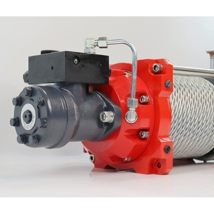 Hydraulic winch K15000HI with steel rope, hook  | Kangaroowi
