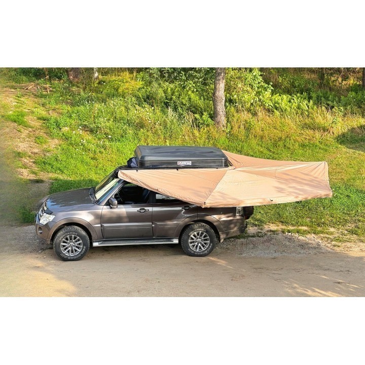 Car awning 270 degrees x 2.5 m batwing, freestanding, passenger side Kangaroowinch - view 2