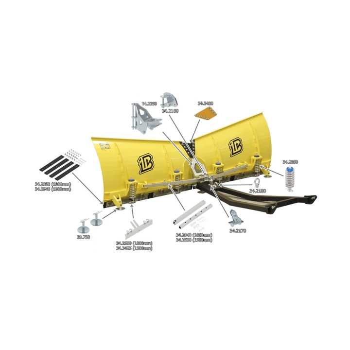 Sides Connector for V-Plow G2 1500/1800 | Iron Baltic