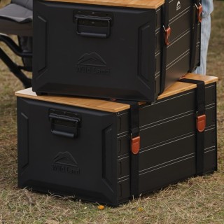 Wild Land Camping Box 46 l - Aluminium with Bamboo Wild Land