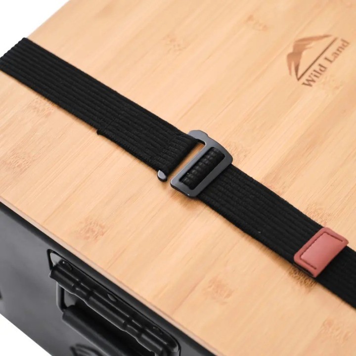 Wild Land Camping Box 46 l - Aluminium with Bamboo Wild Land