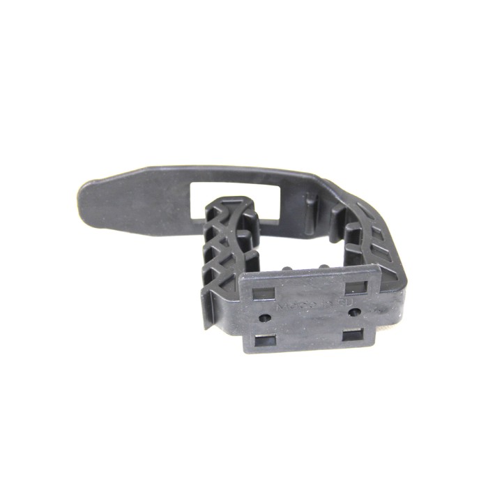 The Quick Mount clamp at an angle, showing the toothed body