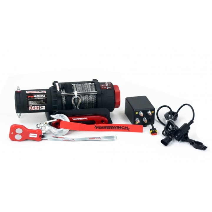 Wyciągarka PW4500SR 12V z liną syntetyczną ze sterowaniem bezprzewodowym Powerwinch
