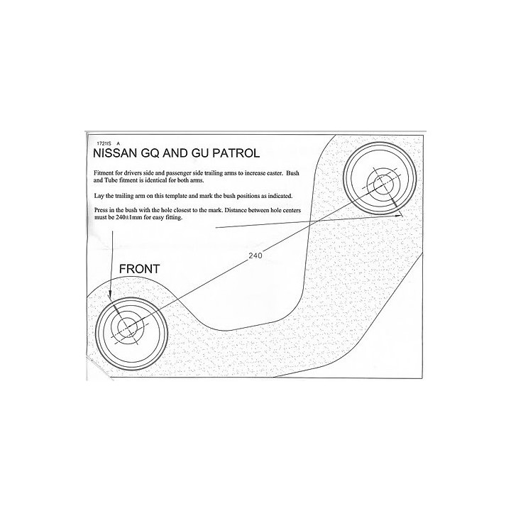 Komplet tulei zawieszenia Nissan Patrol Y60/Y61( z tulejami mimośrodowymi).